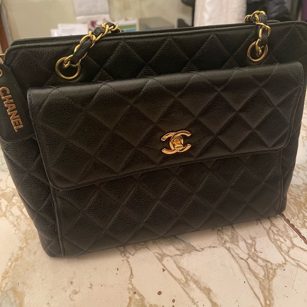 100% Authentic Chanel Pebble leather